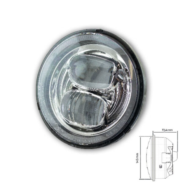 HS MOTO LED HLAVNÉ SVETLO 5-3/4" PEARL