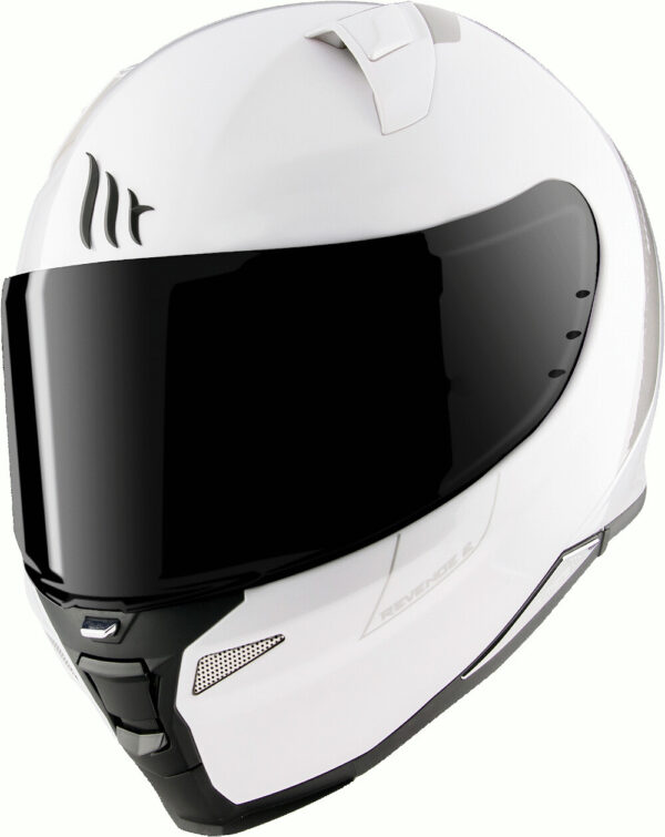 Integrálna prilba na motocykel MT Revenge 2 Solid biela lesklá Veľkosť: 2XL