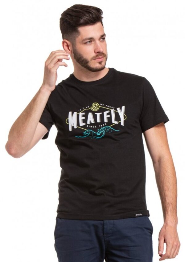 Tričko Meatfly Windy čierne Veľkosť: 2XL
