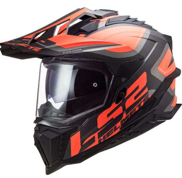 Enduro prilba LS2 MX701 Explorer Alter čierno-oranžovo-sivá Veľkosť: XS