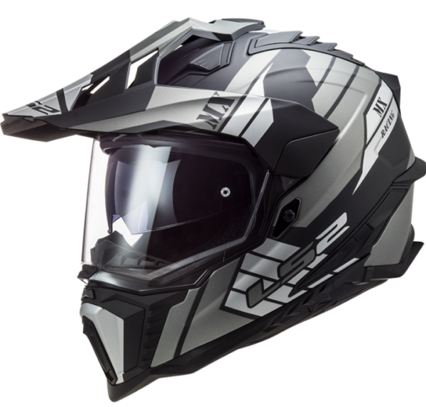 Enduro prilba LS2 MX701 Explorer Atlantis čierno-sivo-biela Veľkosť: XL