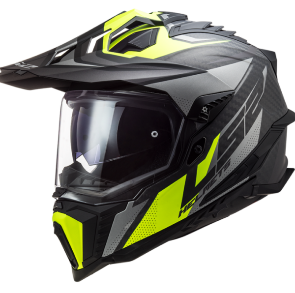Enduro prilba LS2 MX701 Explorer C Focus čierno-sivo-fluo žltá Veľkosť: S
