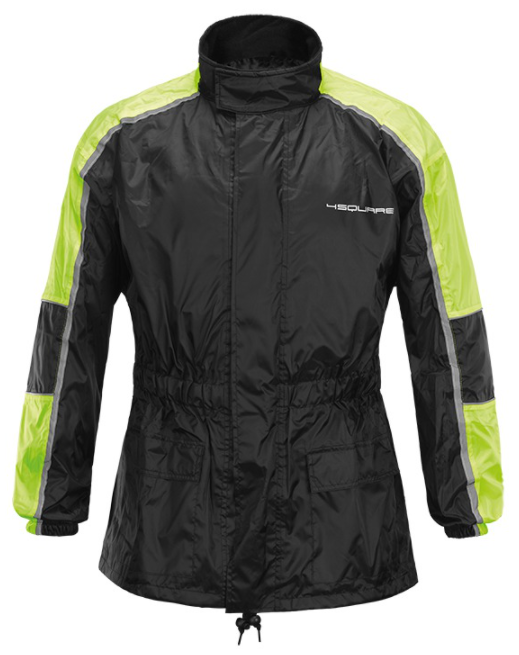 Moto bunda do dažďa 4SQUARE Drop čierno-fluo žltá Veľkosť: L
