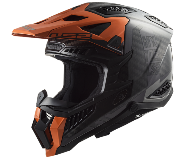 Motokrosová prilba LS2 MX703 X-Force Victory Titanium čierno-oranžová Veľkosť: M