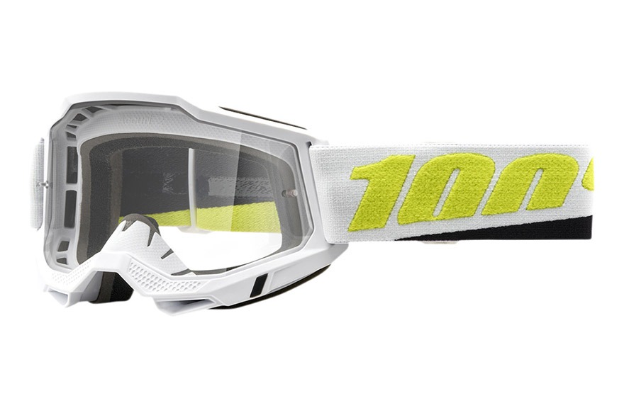 Motokrosové okuliare 100% ACCURI 2 Payeto čierno-bielo-fluo žlté (číre plexi)