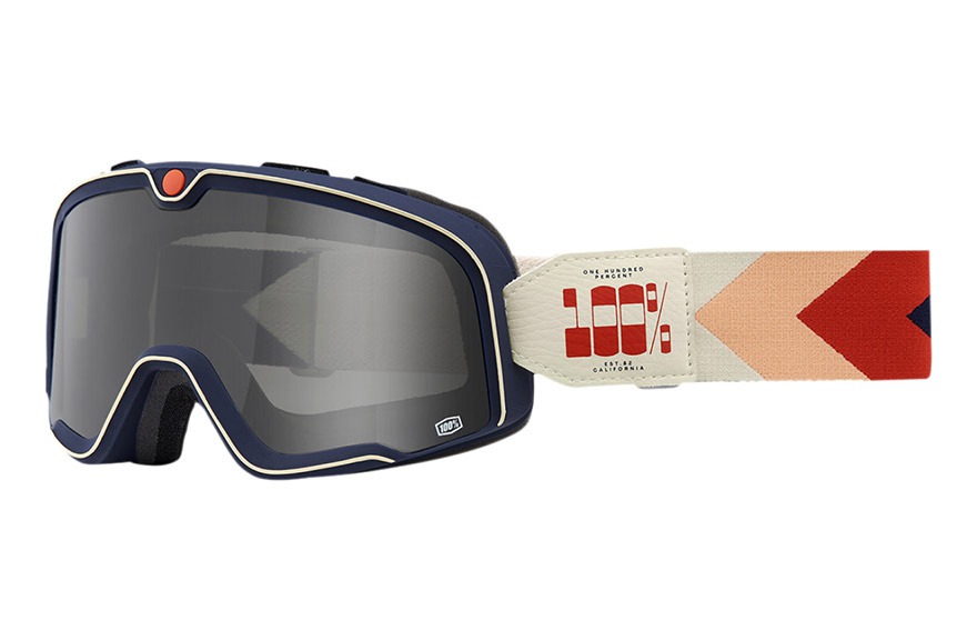 Okuliare 100% BARSTOW Teluride bielo-červeno-modré (dymové plexi)