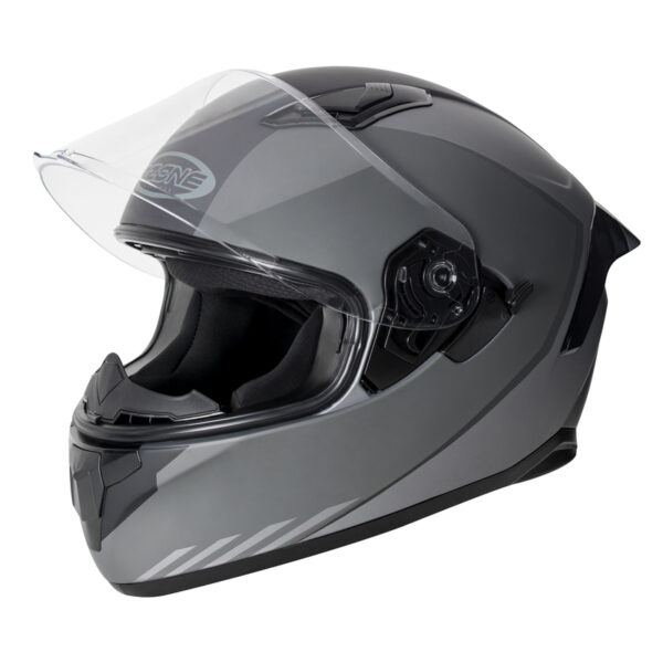 Integrálna prilba na motocykel Ozone Sprint Stripe šedá Veľkosť: XL