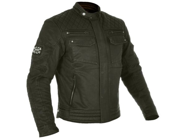 Bunda na motocykel Oxford Hardy Wax tmavo zelená Veľkosť: 4XL
