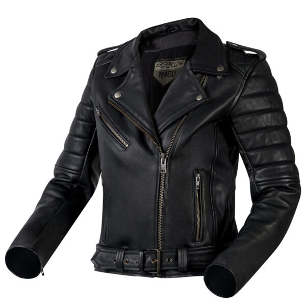 Dámska bunda na motocykel Ozone Ramones Modern čierna Veľkosť: 6XL