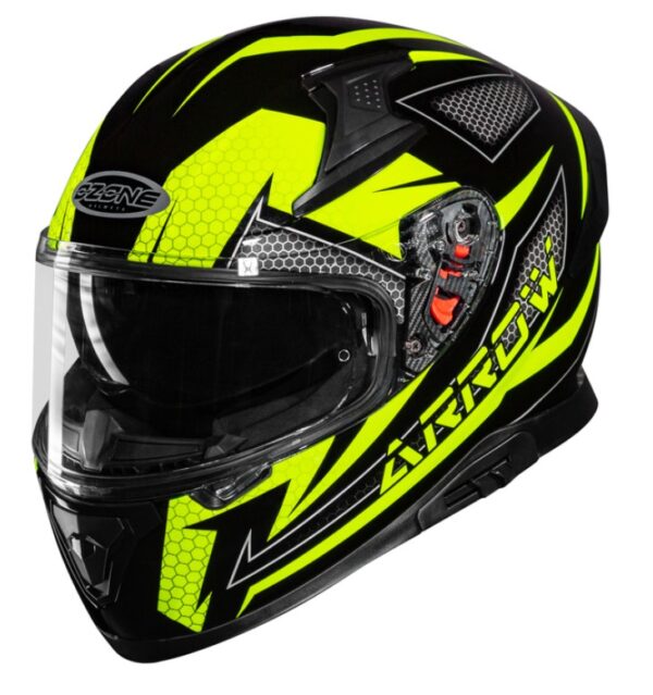 Integrálna prilba na motocykel Ozone Arrow čierno-šedo-fluo žltá Veľkosť: S
