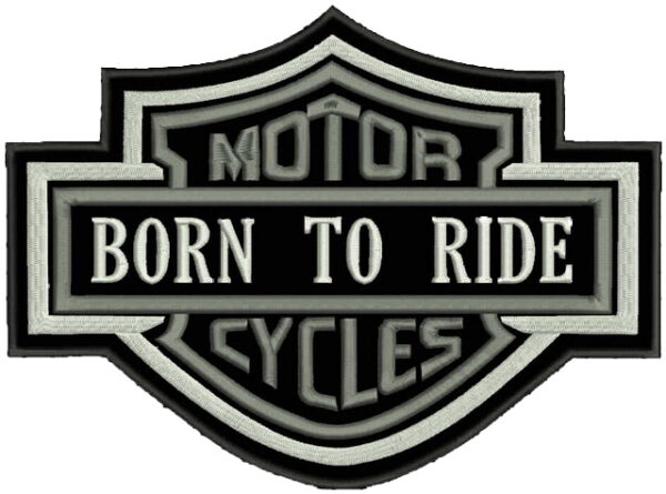 Nášivka Motor Cycles šedá