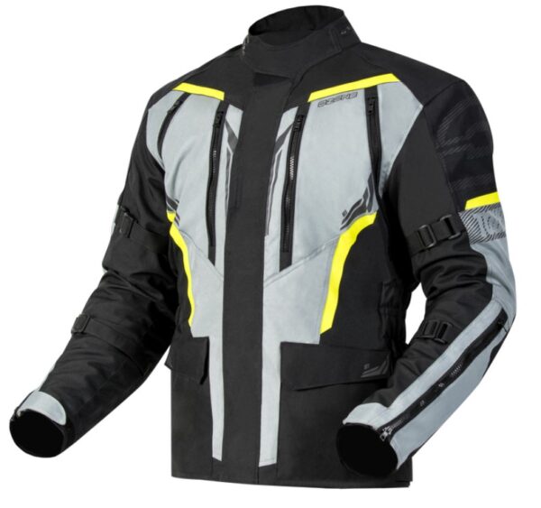 Bunda na motocykel Ozone Tour III čierno-šedo-fluo žltá Veľkosť: S