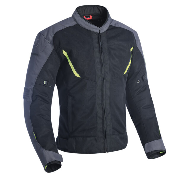 Bunda na motocykel Oxford Delta 1.0 Air čierno-šedo-fluo žltá Veľkosť: 3XL