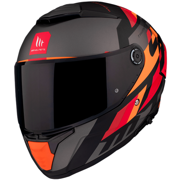 Integrálna prilba na motocykel MT FF118SV Thunder 4 SV ERGO B15 sivo-oranžovo-červená Veľkosť: 2XL