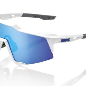 Slnečné okuliare 100% SPEEDCRAFT Matte White bielo-šedé (modré sklo)
