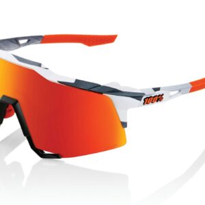 Slnečné okuliare 100% SPEEDCRAFT Soft Tact Grey Camo bielo-šedo-oranžové (HIPER červené sklo)