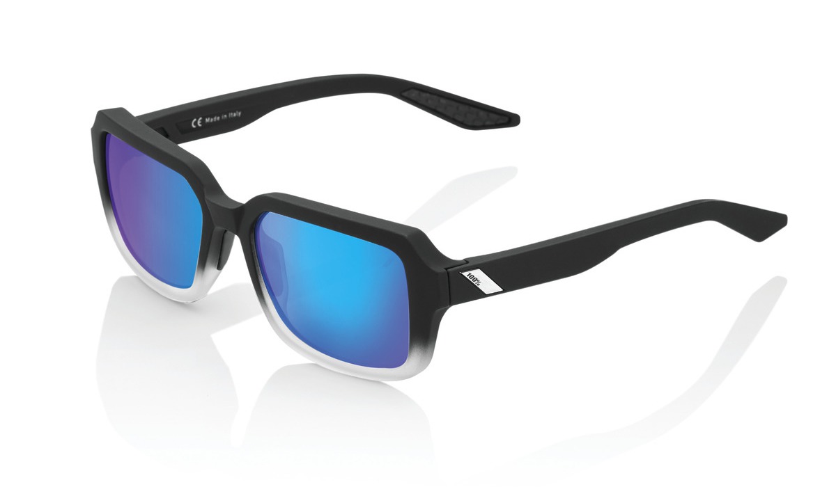 Slnečné okuliare 100% RIDELEY Soft Tact Fade Black čierne (modrá chróm skla)