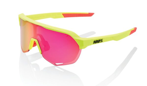 Slnečné okuliare 100% S2 Matte Washed Out Neon žlté (fialové sklo)
