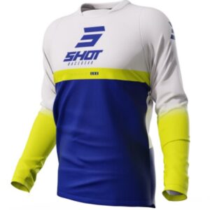 Motokrosový dres Shot Devo Reflex modro-bielo-fluo žltý Veľkosť: XL