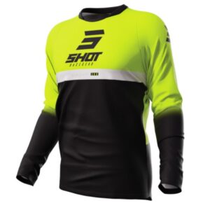 Motokrosový dres Shot Devo Reflex čierno-fluo žltý