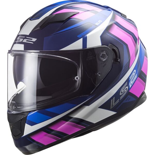 Integrálna prilba na motocykel LS2 FF320 Stream EVO Loop modro-fluo ružová Veľkosť: L