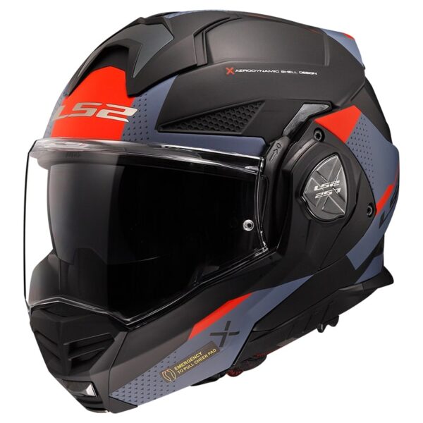 Preklápacia prilba na motocykel LS2 FF901 Advant X Oblivion čierno-modro-červená Veľkosť: 3XL