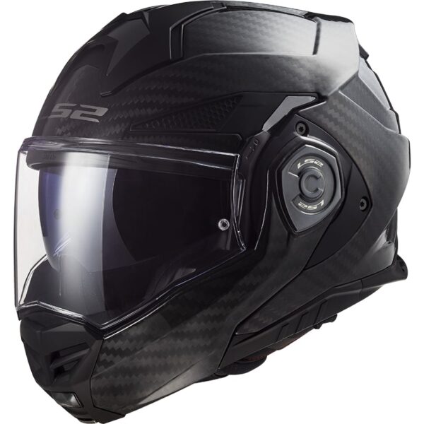 Preklápacia prilba na motocykel LS2 FF901 Advant X Solid Carbon čierna Veľkosť: XS
