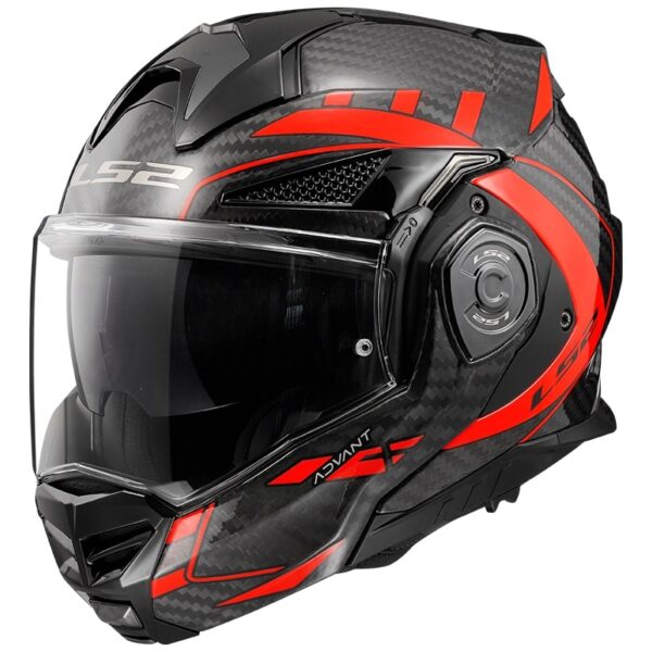 Preklápacia prilba na motocykel LS2 FF901 Advant X C Future čierno-fluo červená Veľkosť: XL