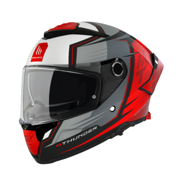 Integrálna prilba na motocykel MT Thunder 4 SV Pental B5 sivo-červená Veľkosť: L