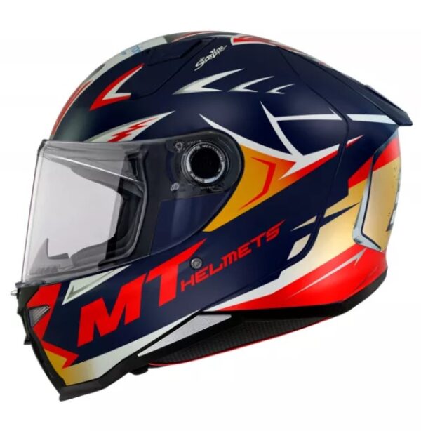 Integrálna prilba na motocykel MT FF110 Revenge 2 Acosta A37 modro-červená Veľkosť: S