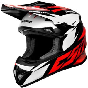 Motokrosová prilba Cassida Cross Cup Two čierno-bielo-červená