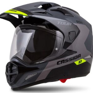 Enduro prilba Cassida Tour 1.1 Spectre čierno-šedo-fluo žltá