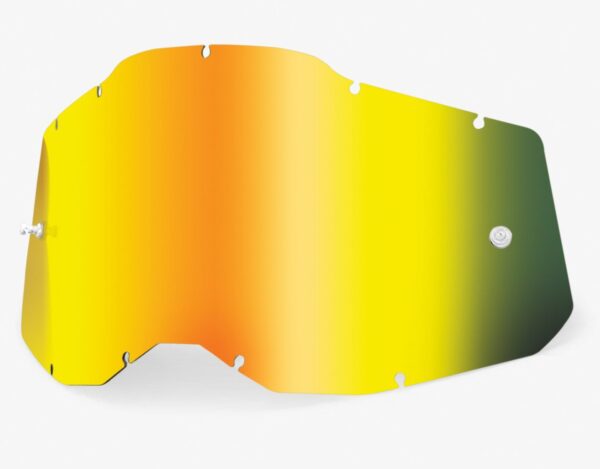 Plexi 100% Racecraft 2/Accuri 2/Strata 2 zlaté zrkadlové (Anti-fog)