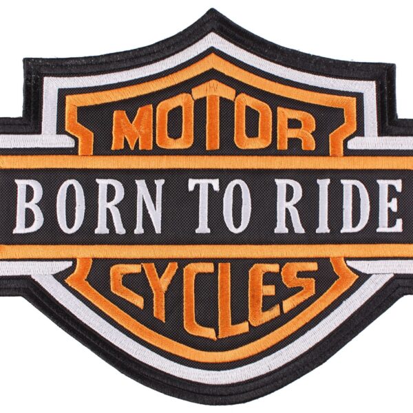 Nášivka Motor Cycles oranžová - veľká