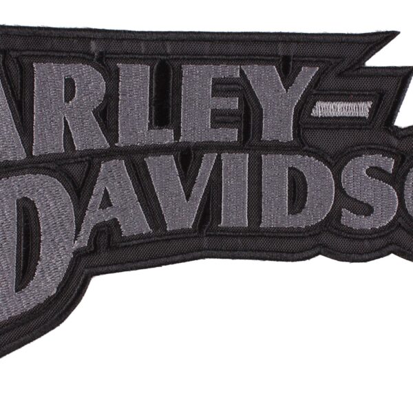 Nášivka Harley Davidson nápis šedá - veľká