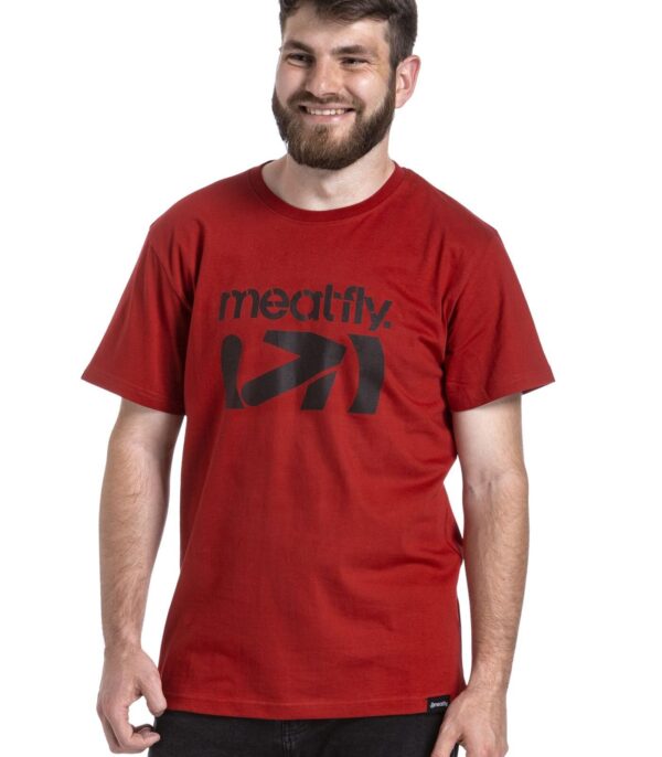 Tričko Meatfly Podium tmavo červené Veľkosť: 3XL